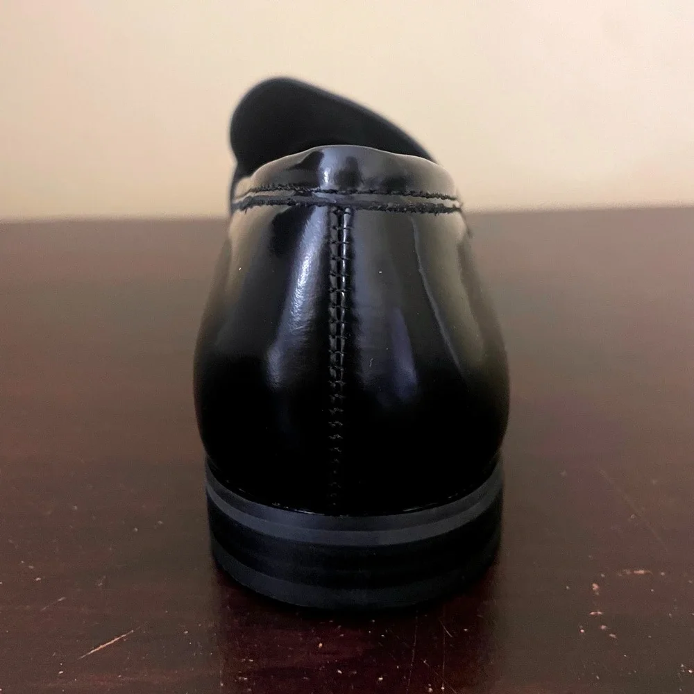 Banana Republic Womens Black Leather Penny Loafers Size 9 531524-00-1‎ FA24